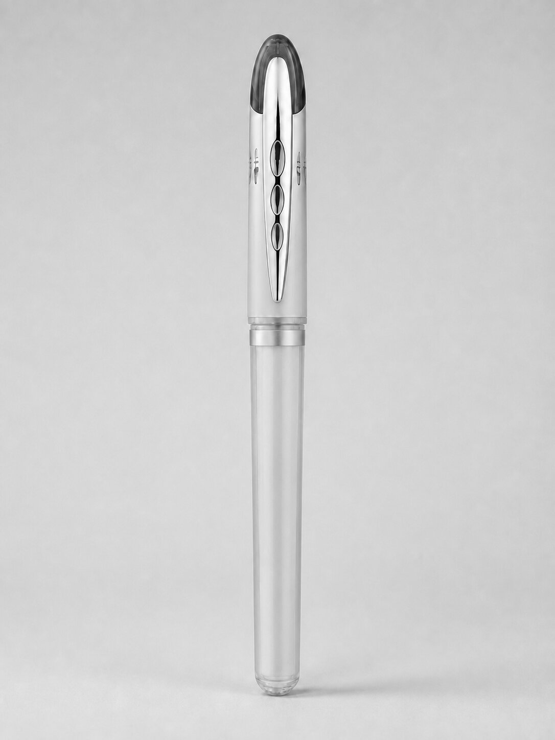 Disposable plastic rollerball pen body